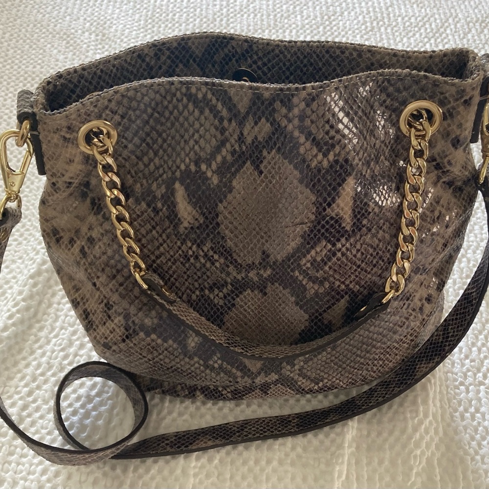 Gorgeous Michael Kors Python Leather Cross Body S… - image 1
